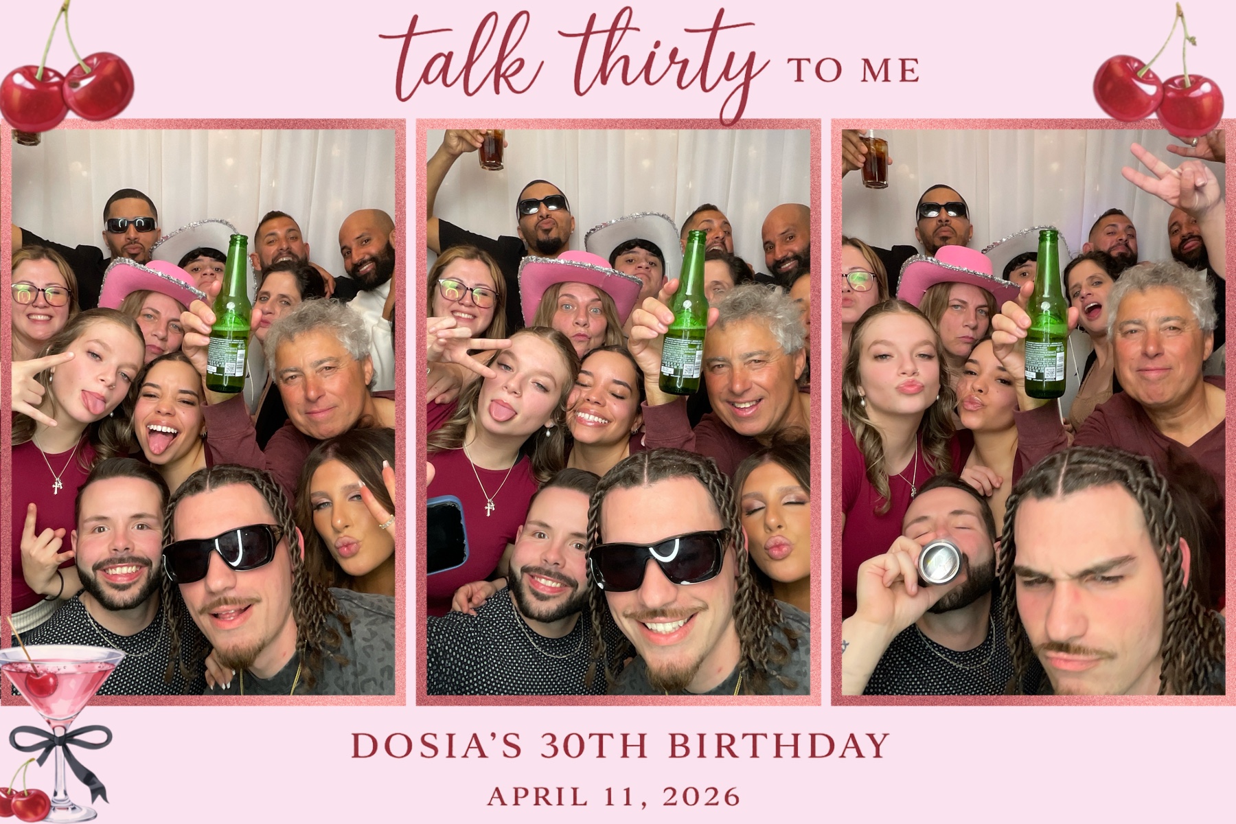 Custom birthday photo booth template design